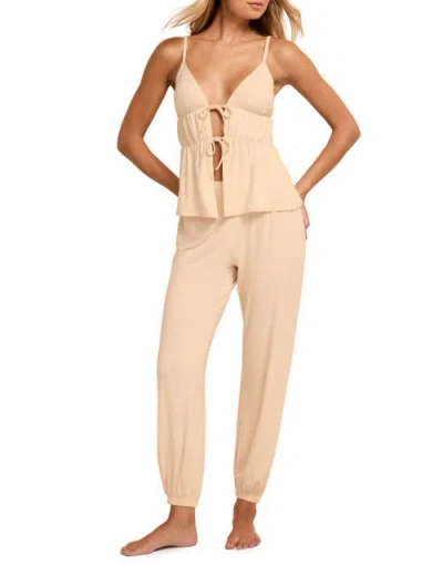 Adore Me Paulina Cami And Pants Pajama Set In Neutral