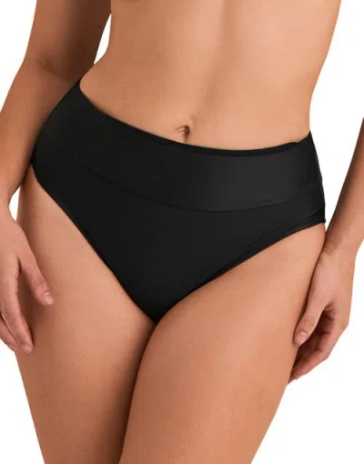 Adore Me Perry Swimwear High Waisted Bottom In Black