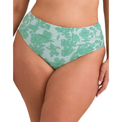 Adore Me Perry Swimwear High Waisted Bottom In Green