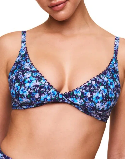 Adore Me Pilar Swimwear Bikini Top In Floral Purple