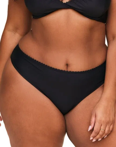 Adore Me Pilar Swimwear Cheeky Bikini Bottom In Black