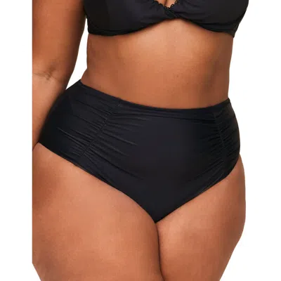 Adore Me Pilar Swimwear High Waisted Bikini Bottom In Black