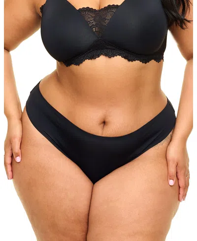 Adore Me Plus Size Jainey Bikini Panty In Black