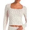 Adore Me Pointelle Long Sleeve Top In White