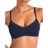 Adore Me Pointelle Unlined Bralette Bra In Blue