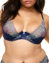 Adore Me Prisma Contour Quarter Cup Bra In Floral Blue