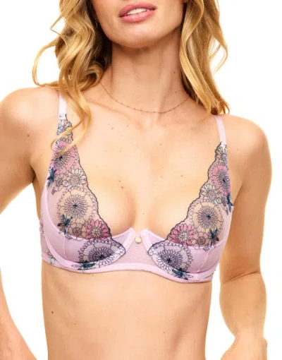 Adore Me Prisma Contour Quarter Cup Bra In Floral Pink