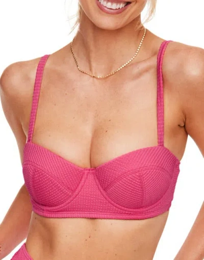 Adore Me Rachelle Swimwear Bikini Top In Dark Pink