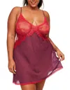 Adore Me Raquel Women's Plus-size Slip Lingerie In Red