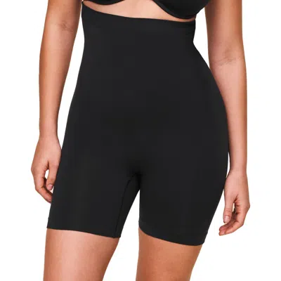 Adore Me Reece High-waisted Smoothing Shorts In Black