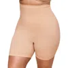 Adore Me Reece High-waisted Smoothing Shorts In Light Beige