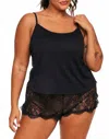 Adore Me Reign Women's Plus-size Cami & Short Set Lingerie In Black