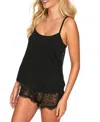 Adore Me Reign Women's Cami & Short Set Lingerie In Black