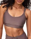 Adore Me Remy Women's Ribbed Sports Bra In Brown