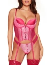 Adore Me Renea Push Up Plunge Bustier In Dark Pink