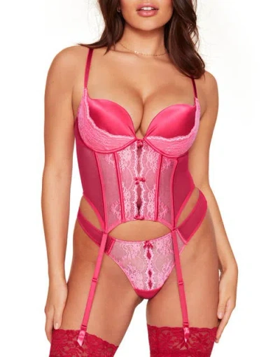 Adore Me Renea Push Up Plunge Bustier In Dark Pink