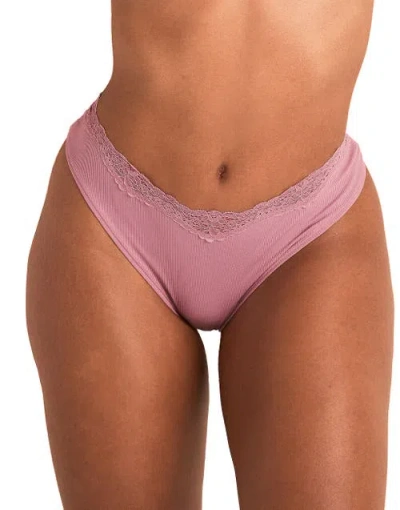 Adore Me Rib Brazilian Panties In Pink