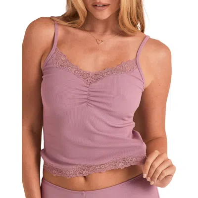 Adore Me Rib Knit & Lace Cami Top In Multi