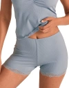 Adore Me Rib Knit Biker Short In Gray