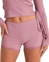 Adore Me Rib Knit Biker Short In Pink