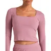 Adore Me Rib Long Sleeve Shirt In Pink