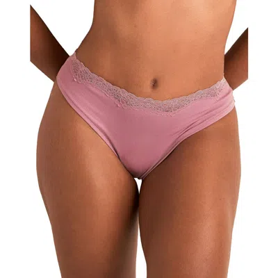 Adore Me Rib Thong Panties In Pink