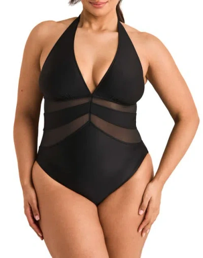 Adore Me Rikki Swimwear One Piece Swimsuit In Black