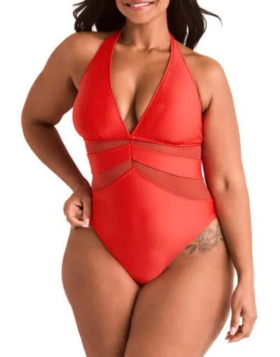 Adore Me Rikki Swimwear One Piece Swimsuit In Pink