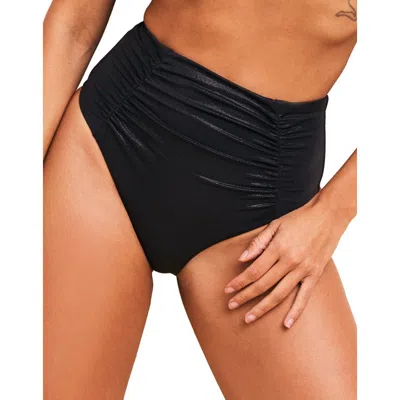 Adore Me Rina Swimwear High-waist Bikini Bottom In Black