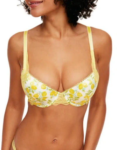 Adore Me Rochelle Push Up Demi Bra In Novelty White