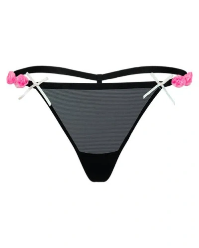 Adore Me Rosamund G-string Panties In Floral Black