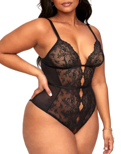 Adore Me Rosie Crotchless Bodysuit Lingerie In Black