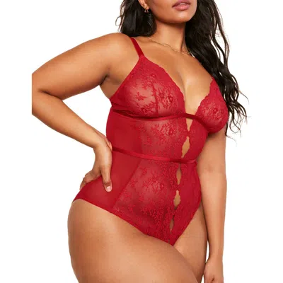 Adore Me Rosie Crotchless Bodysuit Lingerie In Blue