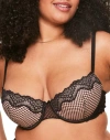 Adore Me Rubie Push Up Demi Bra In Black