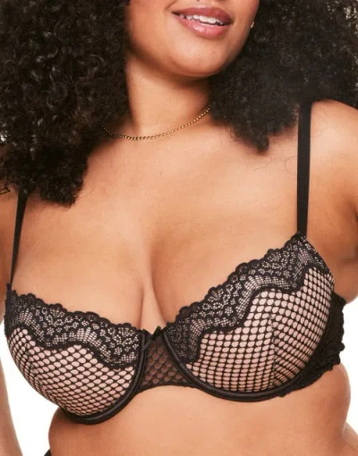 Adore Me Rubie Push Up Demi Bra In Black