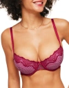 Adore Me Rubie Push Up Demi Bra In Dark Red
