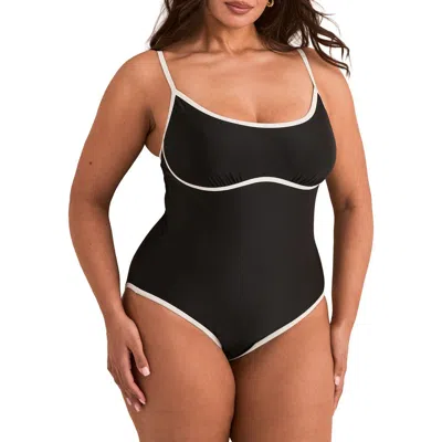 Adore Me Rye Swimwear One Piece Swimsuit In Black