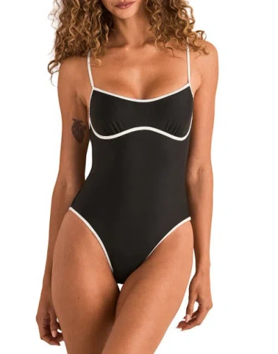 Adore Me Rye Swimwear One Piece Swimsuit In Black