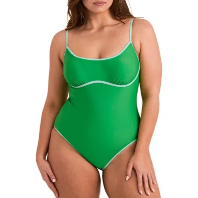 Adore Me Rye Swimwear One Piece Swimsuit In Gray