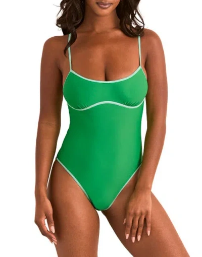 Adore Me Rye Swimwear One Piece Swimsuit In Green