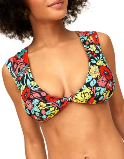 Adore Me Salamanca Swimwear Bra In Floral Black