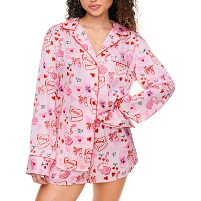 Adore Me Sammi Pajama Set In Novelty Pink