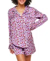 Adore Me Sammi Pajama Set In Heart Purple