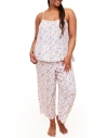 Adore Me Scout Pajama Cami And Pants Set In Floral White