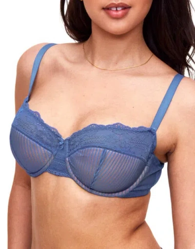 Adore Me Selma Contour Balconette Bra In Dark Blue