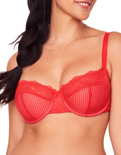 Adore Me Selma Contour Balconette Bra In Red