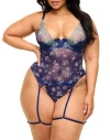 Adore Me Serenity Bustier In Floral Blue