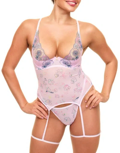 Adore Me Serenity Bustier In Floral Pink