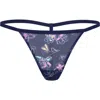 Adore Me Serenity G-string Panties In Floral Blue
