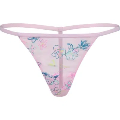 Adore Me Serenity G-string Panties In Floral Pink